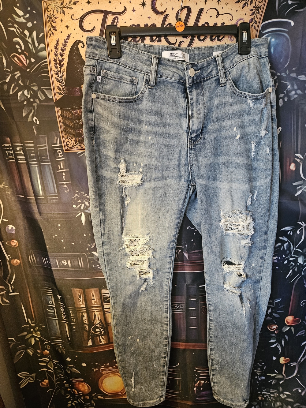 Judy Blue Light Blue Distressed Boyfriend Jeans